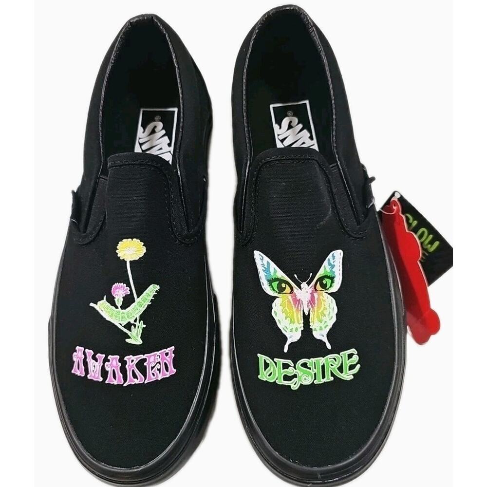 Vans~Woman Sz 8~Awaken Desire Glow In The Dark Stackform Sneakers Classic Slip-O